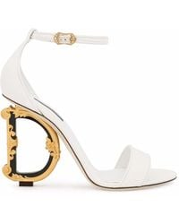 Dolce & Gabbana - Baroque Dg Heel Sandals - Lyst