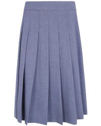 DR. HOPE - Pleated Midi Skirt - Lyst