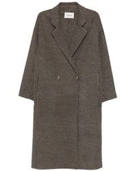 Soft Goat - Houndstooth Double-Breasted Coat - Lyst