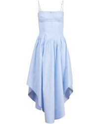 Fleur du Mal - Robe En Popeline À Coupe Mi-Longue - Lyst