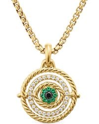 David Yurman - Evil Eye Mobile エメラルド&ダイヤモンド ペンダント 18kイエローゴールド 20.5mm - Lyst