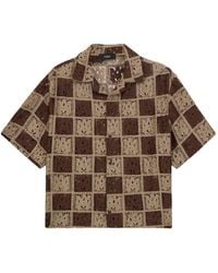 Amiri - Ma Quad Geruit Gehaakt Overhemd - Lyst