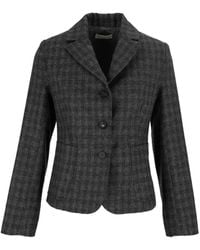 Antonelli - Veste À Carreaux Et Revers Crantés - Lyst