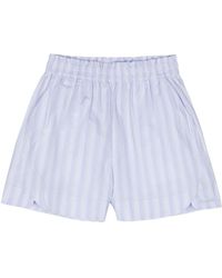 Remain - Striped Organic Cotton Shorts - Lyst