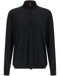 Kiton - Half-Zip Wool Sweater - Lyst