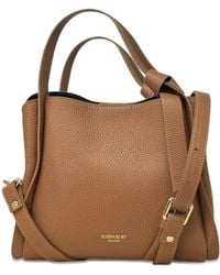 Avenue - Gisela Pebbled Leather Tote Bag - Lyst