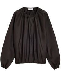 Proenza Schouler - Gathered-Neck Balloon-Sleeve Top - Lyst