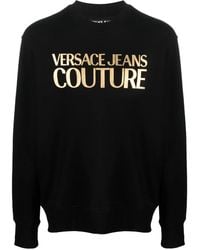 Versace Jeans Couture - Logo-Print Cotton Sweatshirt - Lyst