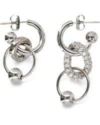 Justine Clenquet - Alison Crystal-Embellished Hoop Earrings - Lyst