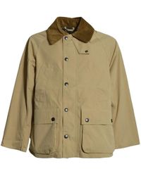 Barbour - Corduroy-Collar Wax-Effect Coat - Lyst