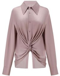 Oude Waag - Knotted Draped Shirt - Lyst