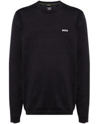 BOSS - Maglione Con Applicazione Logo - Lyst