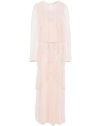 Twinset - Plissiertes Maxikleid Aus Tüll - Lyst