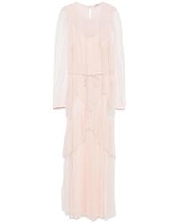 Twinset - Pleated Tulle Maxi Dress - Lyst