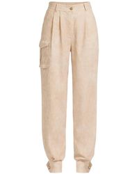 Elie Saab - Cargo Linen Trousers - Lyst