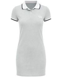 DSquared² - Vestido Corto Estilo Polo Con Logo Bordado - Lyst