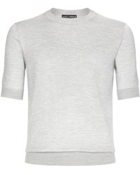 Dolce & Gabbana - Short-sleeve Silk T-shirt - Lyst