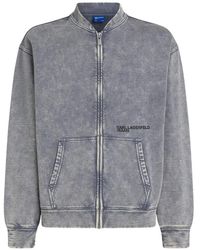 KARL LAGERFELD - Washed-Finish Zip-Fastening Jacket - Lyst