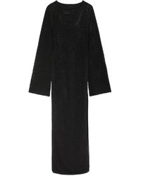 Delos - Open-Knit Long-Sleeve Maxi Dress - Lyst