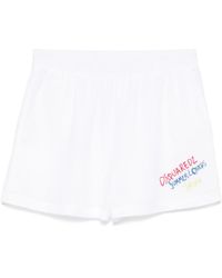 DSquared² - Shorts Mit Logo-Stickerei - Lyst