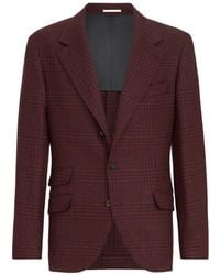 Brunello Cucinelli - Cashmere Prince Of Wales Deconstructed Cavallo Blazer - Lyst