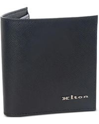 Kiton - Cartera De Piel Con Placa Del Logo - Lyst