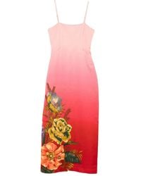 ALÉMAIS - Midi-Jurk Met Bloemenprint - Lyst