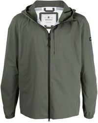 Woolrich - Logo-Patch Zip-Up Hooded Jacket - Lyst