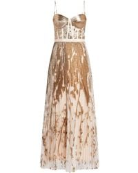 Jonathan Simkhai - Brielle Bustier-style Pleated Maxi Dress - Lyst