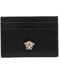 Versace - La Medusa Colorblock Leather Card Case - Lyst