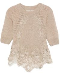 Ermanno Scervino - レーストリム ニットトップ - Lyst
