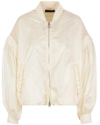 RAXXY - Quilted Balloon-Sleeve Bomber Jacket - Lyst