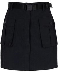 L'Agence - Belted Cargo Short Skirt - Lyst