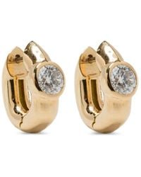 UNIFORM OBJECT - 18K Tusk Diamond Hoop Earrings - Lyst
