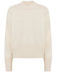 Laneus - Boxy-Fit Ribbed-Trim Sweater - Lyst