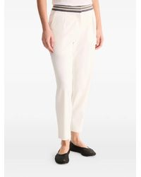 Biancalancia - Striped-Waistband Pleated Trousers - Lyst