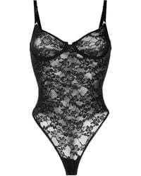 Fleur du Mal - Le Stretch Lace Bodysuit - Lyst