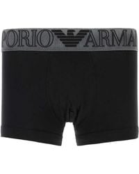 Emporio Armani - Megalogo Organic-Jersey Boxer Briefs - Lyst