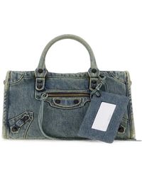 Balenciaga - Petit Sac Le City En Jean - Lyst