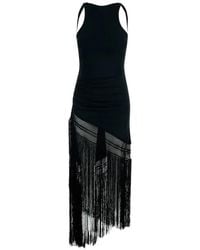 ANDAMANE - Marisol Maxi-Jurk Met Franje - Lyst