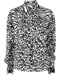 Karl Lagerfeld - Animal-print Silk Shirt - Lyst