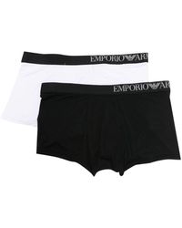 Emporio Armani - Lot de deux boxers à taille à logo - Lyst