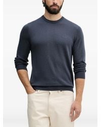 Guess - Logo-Embroidered Crew-Neck Sweater - Lyst