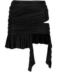 ANDREADAMO - Ruffled Mini Skirt - Lyst
