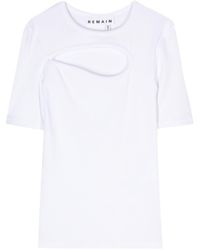 Remain - Cut-out-detail Ribbed T-shirt - Lyst