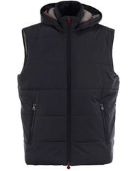 Kiton - Chaqueta Sin Mangas Con Capucha - Lyst