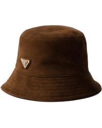 Prada - Suede Bucket Hat - Lyst