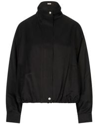 MEIMEIJ - High-Neck Elasticated-Hem Bomber Jacket - Lyst