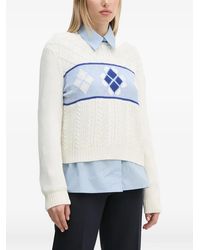 Benetton - Argyle-Pattern Sweater - Lyst