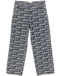 MOUTY - Logo-Jacquard Loose Jeans - Lyst